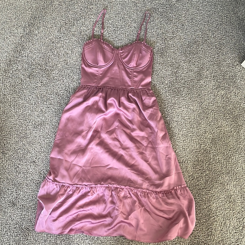 Pink Abercrombie midi dress